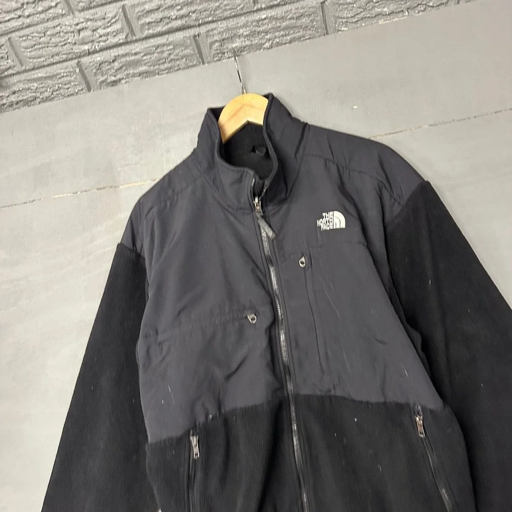 The North Face Mens XL Fleece Jacket Black Full Zip‎ Puffer Coat Outerwear